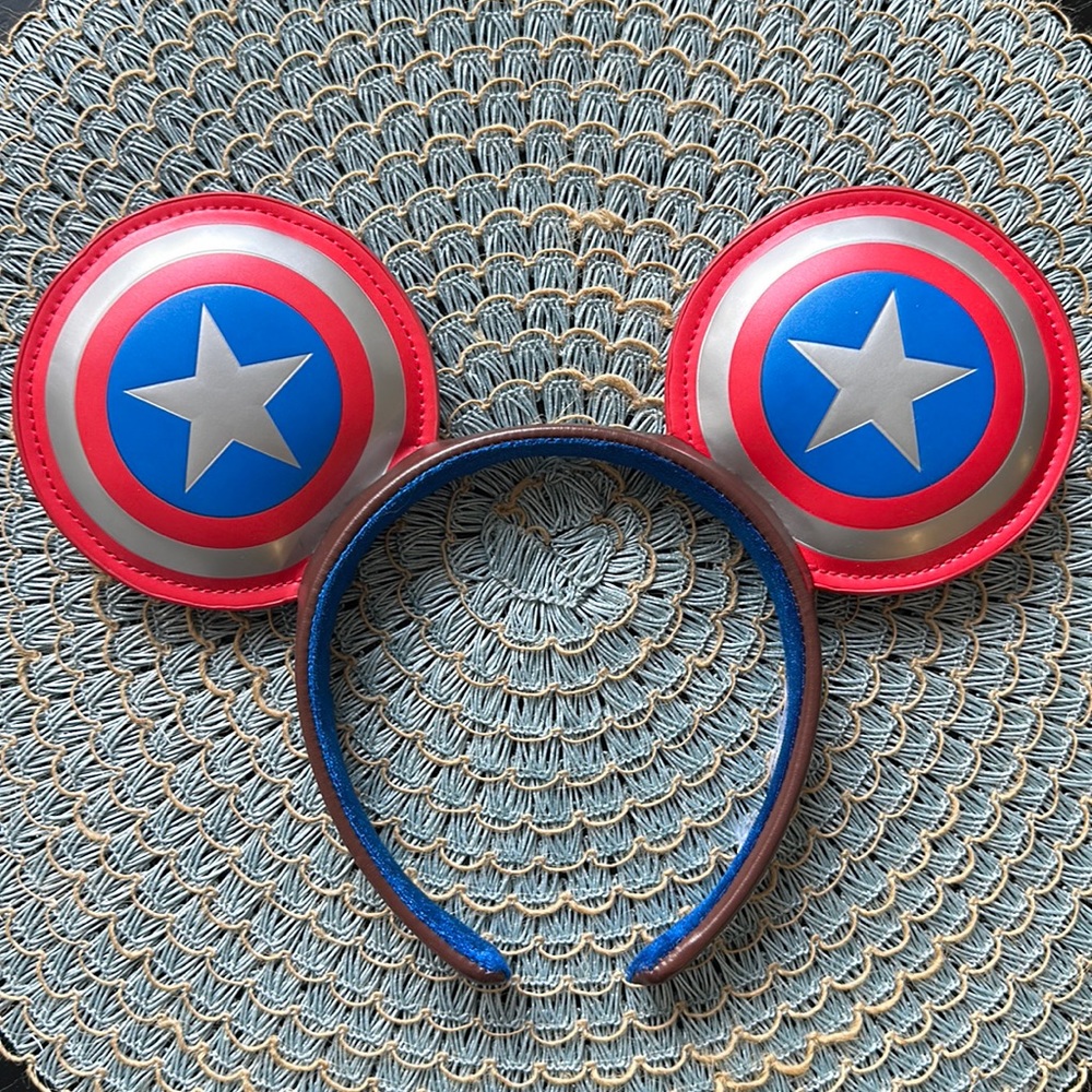 Authentic Disneyland Captain America Mickey ears